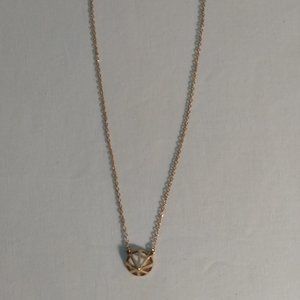 Rebecca Minkoff Gold Wheel Shape Pendant Necklace